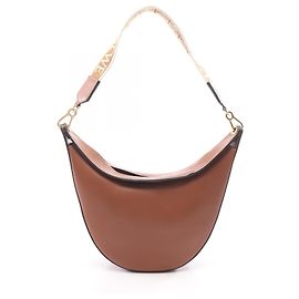 Bolsa de Ombro Loewe Luna Marrom