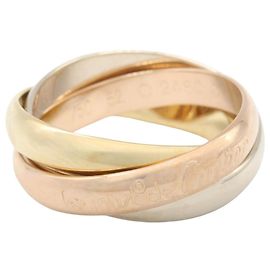 Anello Cartier Trinity in oro bianco, giallo e rosa Argento D'oro