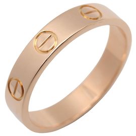 Cartier Mini Love Ring in 18K Pink Gold Golden