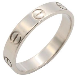 Cartier Mini Love Ring in 18K White Gold Silvery