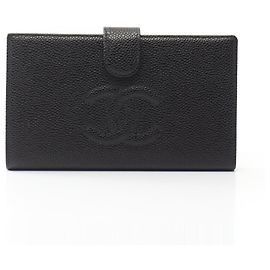 Cartera larga bi-fold Chanel Coco Mark Negro