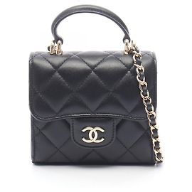 Chanel Mini Matelassé Chain Clutch Noir