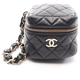 Bolsa Chanel Matelassé com corrente Second Bag Preto