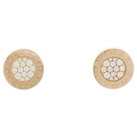 Bulgari Bvlgari 18K Pink Gold Stud Earrings Other