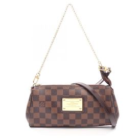 Bolsa 2-Way Louis Vuitton Eva Damier Ebene Marrom