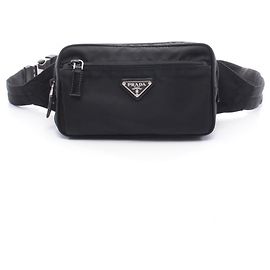 mala de cintura Prada TESSUTO Preto