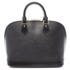 mala Louis Vuitton Alma em couro Epi preto Preto