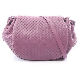 Bolsa de Ombro Bottega Veneta Intrecciato Roxo