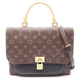 Bolsa Louis Vuitton Marignan Monogram Noir Marrom Preto