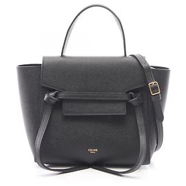 Céline Sac à main 2-Way Celine Belt Bag Nano Noir