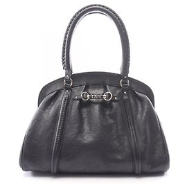 Christian Dior Black Leather Handbag Black