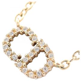 Collier Christian Dior CD Logo Claire Dilune Doré Autre