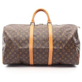 Sac Boston Louis Vuitton Keepall 55 Monogram Marron