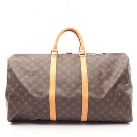 Louis Vuitton Keepall 55 Monogram Brown Boston Bag Marrom