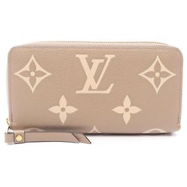 Louis Vuitton Zippy Wallet Beige Grey Cream
