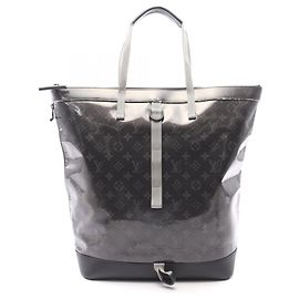 Louis Vuitton Zipped Tote Monogram Eclipse Glaze Backpack Handbag Black