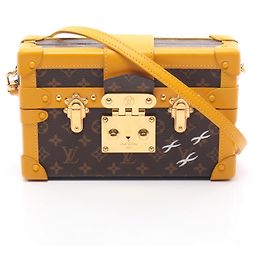 Bolsa de Ombro Louis Vuitton Petite Malle Marrom Preto