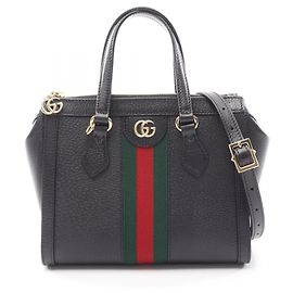 Gucci Ophidia 2-Way Handbag Black Red Green