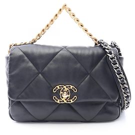 Bolsa de Ombro Chanel 19 Dixneuf Matelassé Preto