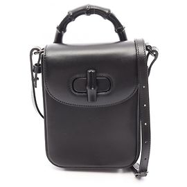 Gucci Bamboo 2-Way Handbag Black