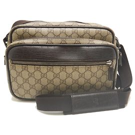 Borsa a tracolla Gucci GG Supreme Canvas Marrone Beige
