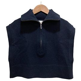 Autre Marque CALMER WOOL/CA Mix Strickweste Blau Marineblau