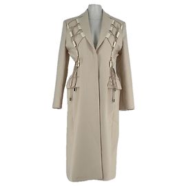 Jacquemus Manteau « Le Papier » en laine écru Beige