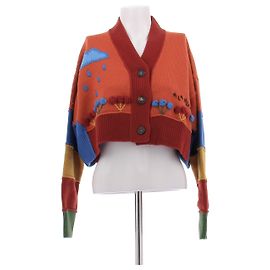 Alanui Cardigã vermelho com padrões Vermelho