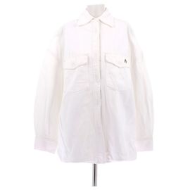 Attico White Cotton Denim Jacket White