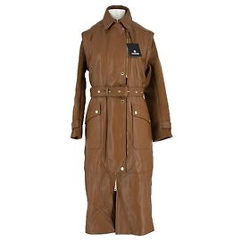 Mackage Langer Bimaterial-Jacke Braun