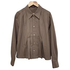 Autre Marque Camicia in cotone e seta CABaN Marrone