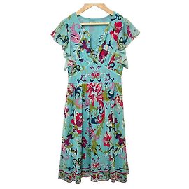 Autre Marque Vestido Power Net con estampado floral VIVIENNE TAM Multicolor