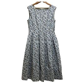Autre Marque Vestido Rene Flower Embroidery Azul