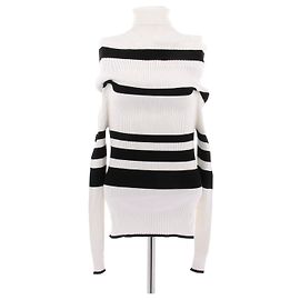 Attico Robe mini rayée noir et blanc Black