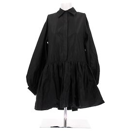 Valentino Garavani Hemdkleid aus Seide Schwarz Schwarz