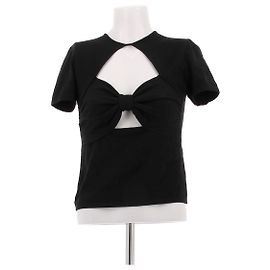 Giambattista Valli Black Bow-Knot Viscose Top Black