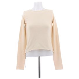 Autre Marque Pull crème motif cœur Beige