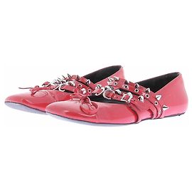Abraham Will Ballerine rosse con borchie Rosso