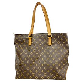 Louis Vuitton Monogram Cabas Mezzo Tote Bag Braun