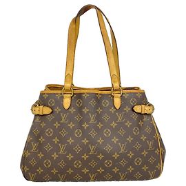 Sac cabas horizontal Louis Vuitton Monogram Batignolles Marron