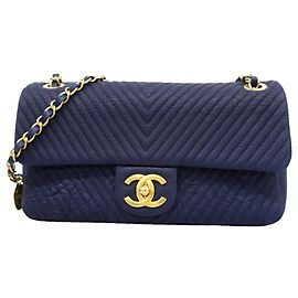 Borsa a tracolla Chanel in pelle blu navy Blu navy