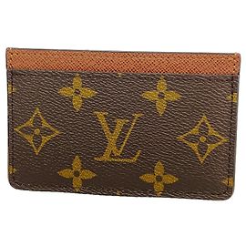 Louis Vuitton Monogram Portecartes Simple Card Case Brown