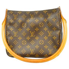 Louis Vuitton Monogram Looping MM Shoulder Bag Brown