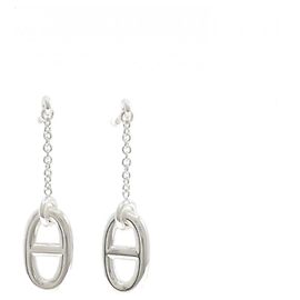 Hermès Hermes Farandole Chain Earrings Silvery