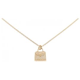 Hermès Collana Hermes Kelly 0.21CT D'oro