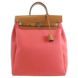 Hermès Hermes Herbag Zip-A-Do Backpack Red Other