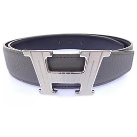 Hermès Cinturón reversible Hermes H Takeoff 32mm Castaño Negro