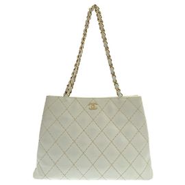 Bolsa Chanel Wild Stitch Line Branco