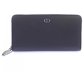 Christian Dior CD Icon Long Zip Wallet Black