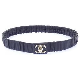Chanel Turnlock Belt Black Black